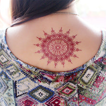 Load image into Gallery viewer, Vermillion Lace Tattoo Stickers Waterproof Long Lasting Tattoo Stickers Arm Leg Chest Body Art Tattoo For Women
