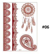 Load image into Gallery viewer, Vermillion Lace Tattoo Stickers Waterproof Long Lasting Tattoo Stickers Arm Leg Chest Body Art Tattoo For Women
