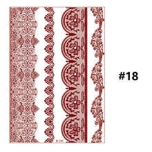 Load image into Gallery viewer, Vermillion Lace Tattoo Stickers Waterproof Long Lasting Tattoo Stickers Arm Leg Chest Body Art Tattoo For Women

