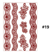 Load image into Gallery viewer, Vermillion Lace Tattoo Stickers Waterproof Long Lasting Tattoo Stickers Arm Leg Chest Body Art Tattoo For Women
