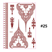 Load image into Gallery viewer, Vermillion Lace Tattoo Stickers Waterproof Long Lasting Tattoo Stickers Arm Leg Chest Body Art Tattoo For Women
