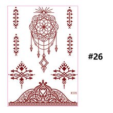 Load image into Gallery viewer, Vermillion Lace Tattoo Stickers Waterproof Long Lasting Tattoo Stickers Arm Leg Chest Body Art Tattoo For Women
