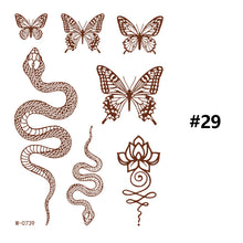Load image into Gallery viewer, Vermillion Lace Tattoo Stickers Waterproof Long Lasting Tattoo Stickers Arm Leg Chest Body Art Tattoo For Women
