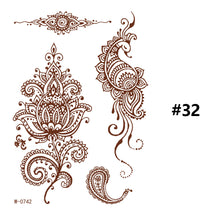 Load image into Gallery viewer, Vermillion Lace Tattoo Stickers Waterproof Long Lasting Tattoo Stickers Arm Leg Chest Body Art Tattoo For Women
