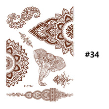 Load image into Gallery viewer, Vermillion Lace Tattoo Stickers Waterproof Long Lasting Tattoo Stickers Arm Leg Chest Body Art Tattoo For Women
