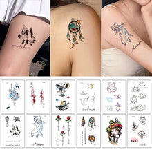 Load image into Gallery viewer, Small Fresh Cartoon Tattoo Stickers Waterproof Long Lasting Tattoo Stickers Temporary Body Art Tattoo Stickers For Women
