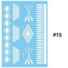 Load image into Gallery viewer, Blue Paper White Lace Tattoo Stickers Waterproof Long Lasting Tattoo Stickers Temporary Body Art Tattoo Stickers For Women
