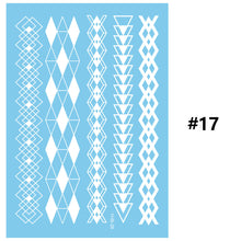 Load image into Gallery viewer, Blue Paper White Lace Tattoo Stickers Waterproof Long Lasting Tattoo Stickers Temporary Body Art Tattoo Stickers For Women
