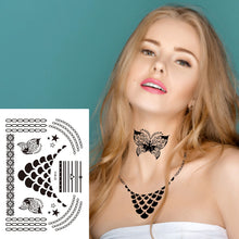 Load image into Gallery viewer, Black Lace Tattoo Stickers Waterproof Long Lasting Tattoo Stickers Temporary Body Art Tattoo Stickers For Women
