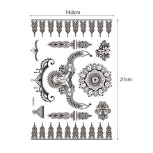 Load image into Gallery viewer, Black Lace Tattoo Stickers Waterproof Long Lasting Tattoo Stickers Temporary Body Art Tattoo Stickers For Women
