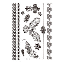 Load image into Gallery viewer, Black Lace Tattoo Stickers Waterproof Long Lasting Tattoo Stickers Temporary Body Art Tattoo Stickers For Women
