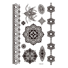 Load image into Gallery viewer, Black Lace Tattoo Stickers Waterproof Long Lasting Tattoo Stickers Temporary Body Art Tattoo Stickers For Women
