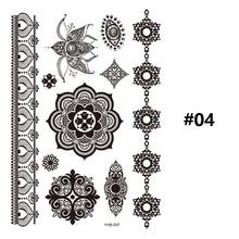 Load image into Gallery viewer, Black Lace Tattoo Stickers Waterproof Long Lasting Tattoo Stickers Temporary Body Art Tattoo Stickers For Women
