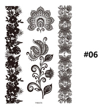 Load image into Gallery viewer, Black Lace Tattoo Stickers Waterproof Long Lasting Tattoo Stickers Temporary Body Art Tattoo Stickers For Women
