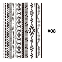 Load image into Gallery viewer, Black Lace Tattoo Stickers Waterproof Long Lasting Tattoo Stickers Temporary Body Art Tattoo Stickers For Women
