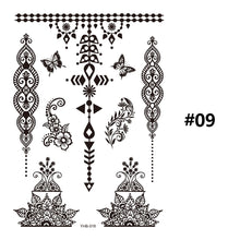 Load image into Gallery viewer, Black Lace Tattoo Stickers Waterproof Long Lasting Tattoo Stickers Temporary Body Art Tattoo Stickers For Women
