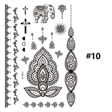 Load image into Gallery viewer, Black Lace Tattoo Stickers Waterproof Long Lasting Tattoo Stickers Temporary Body Art Tattoo Stickers For Women
