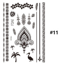 Load image into Gallery viewer, Black Lace Tattoo Stickers Waterproof Long Lasting Tattoo Stickers Temporary Body Art Tattoo Stickers For Women
