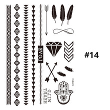 Load image into Gallery viewer, Black Lace Tattoo Stickers Waterproof Long Lasting Tattoo Stickers Temporary Body Art Tattoo Stickers For Women
