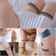 Load image into Gallery viewer, Lace Tattoo Stickers Black Bow Tattoo Stickers Waterproof Long Lasting Tattoo Stickers Body Art Tattoo Stickers For Women
