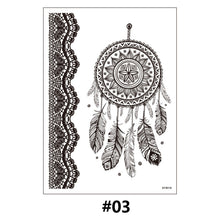 Load image into Gallery viewer, Lace Tattoo Stickers Black Bow Tattoo Stickers Waterproof Long Lasting Tattoo Stickers Body Art Tattoo Stickers For Women
