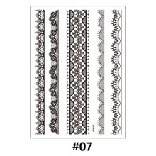 Load image into Gallery viewer, Lace Tattoo Stickers Black Bow Tattoo Stickers Waterproof Long Lasting Tattoo Stickers Body Art Tattoo Stickers For Women
