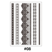 Load image into Gallery viewer, Lace Tattoo Stickers Black Bow Tattoo Stickers Waterproof Long Lasting Tattoo Stickers Body Art Tattoo Stickers For Women
