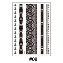 Load image into Gallery viewer, Lace Tattoo Stickers Black Bow Tattoo Stickers Waterproof Long Lasting Tattoo Stickers Body Art Tattoo Stickers For Women
