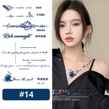 Load image into Gallery viewer, Small Fresh Herbal Tattoo Stickers English Letter Tattoo Stickers Waterproof Long Lasting Body Art Tattoo Stickers
