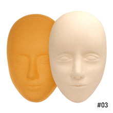 Load image into Gallery viewer, 5D Three-dimensional Silicone Tattoo Practice Mannequin Head Facial Tattoo Training Makeup Lip Eyebrow Tattoo Practice Head Model
