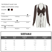 Load image into Gallery viewer, Summer Fashion Trend Women Top Long Sleeve Backless Halter Vest Sexy Halterneck Strappy Slim Fit Solid T-shirt
