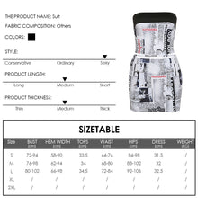 Load image into Gallery viewer, New Style Women Slim Fit Printed Tube Top Sexy Off Shoulder Top Suit Buttock Slim Fit Skirt Outfit
