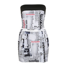 Load image into Gallery viewer, New Style Women Slim Fit Printed Tube Top Sexy Off Shoulder Top Suit Buttock Slim Fit Skirt Outfit
