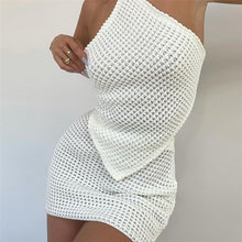 Load image into Gallery viewer, Women Summer Skinny Elastic Force Halter Neck Backless Vest Outfits High Waist Knitted Skirt Suit Two Piece Sets
