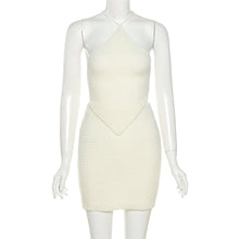 Load image into Gallery viewer, Women Summer Skinny Elastic Force Halter Neck Backless Vest Outfits High Waist Knitted Skirt Suit Two Piece Sets
