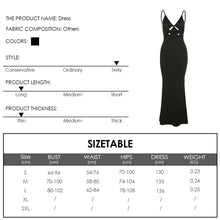Load image into Gallery viewer, Autumn Summer Fashion Trend Women Sleeveless Suspenders Backless Hollow Sexy Low-cut Slim Elegant Party Wear Long Dress
