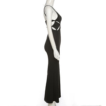 Load image into Gallery viewer, Autumn Summer Fashion Trend Women Sleeveless Suspenders Backless Hollow Sexy Low-cut Slim Elegant Party Wear Long Dress
