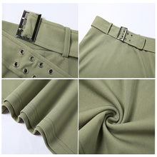 Load image into Gallery viewer, Solid Color Women Halter Neck Outfit Spring Summer Backless V-neck Vest High Waist Belt Tight Skirt Two-piece Suit

