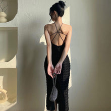 Load image into Gallery viewer, Summer Fashion Off Shoulder Laceing Suspenders Backless Hollow Waist Women Sexy Elegant Slim Fit Dress
