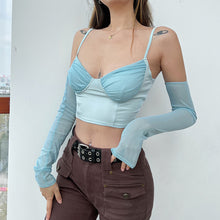 Load image into Gallery viewer, V-neck Sexy Tank Top Halter Backless Women Summer Crop Camisole Casual Tube Top With Half Sleeves Slim Fit T-shirt
