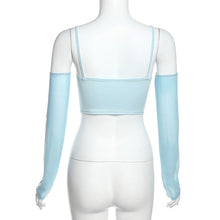Load image into Gallery viewer, V-neck Sexy Tank Top Halter Backless Women Summer Crop Camisole Casual Tube Top With Half Sleeves Slim Fit T-shirt

