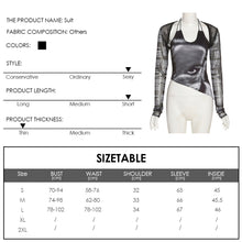 Load image into Gallery viewer, Two-piece Fashion Sexy Letter Print Women Street Style Out Commute Lace-up Halter Neck Camisole + Long-sleeved T-shirt Suit
