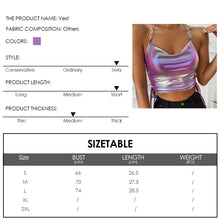 Load image into Gallery viewer, Ins Style Paneled Sleeveless Halter Neck Top Camisole Slim Fit Women Street Backless V-neck Tight Waist Tank Top Vest
