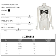 Load image into Gallery viewer, PU Leather Sexy Hot Babes T-shirt Summer Cross Chain Halterneck Outer Wear Tube Top Women Underwear Bandeau Top
