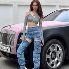 Load image into Gallery viewer, Lace-up Sling Halter Neck Hollow Design Wrap Long Sleeve Backless T-shirt Summer Sexy Slim Versatile Party Date Club Crop Tops
