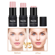 Load image into Gallery viewer, Highlighter Stick Makeup Glitter Contouring Bronzer Face Shimmer Powder Highlight Corrector Contour Highlighter &amp; Brightening Shadow Stick
