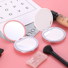 Load image into Gallery viewer, 3 Brightness Portable USB Portable Lamp Mirror with Light Compact LED Mirror StorageTable Mirror Magnifying Creative Cosmetic
