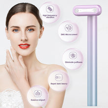 Load image into Gallery viewer, 4 In 1 Red Light Facial Skincare Tool Therapy for Face Neck EMS Microcurrent Face Massage Anti-Aging Skin Tightening Beauty Wand
