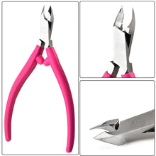 Load image into Gallery viewer, Nail Art Cuticle Nippers Cutter Pliers Silicone Handle Dead Skin Remover Manicure Clipper Scissor Pedicure Fingernail Trimming Tool
