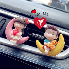 Load image into Gallery viewer, Car Air Vent Freshener Essential Oil Perfume Clip Scent Aromas Diffuser Decor Lovely Couple Fragrance Auto Interior Accessories
